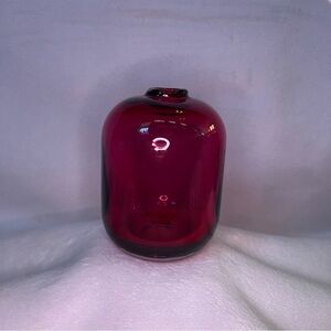 Vintage Pilgrim Hand Blown Cranberry Glass Bud Vase